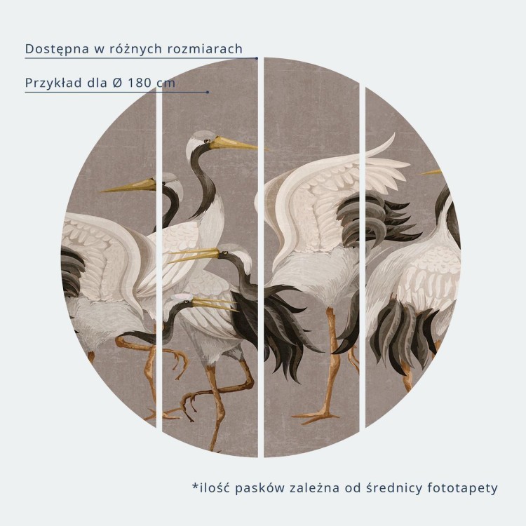 Fototapeta okrągła - Błękitny ornament w chłodnych odcieniach