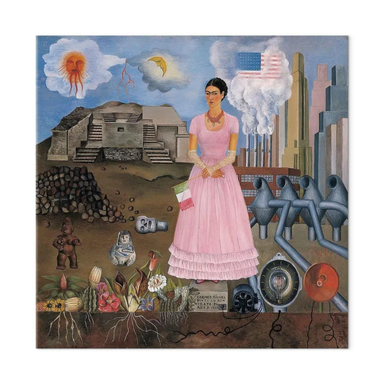 Obraz - Frida Kahlo – Autoportret na granicy Meksyku i USA