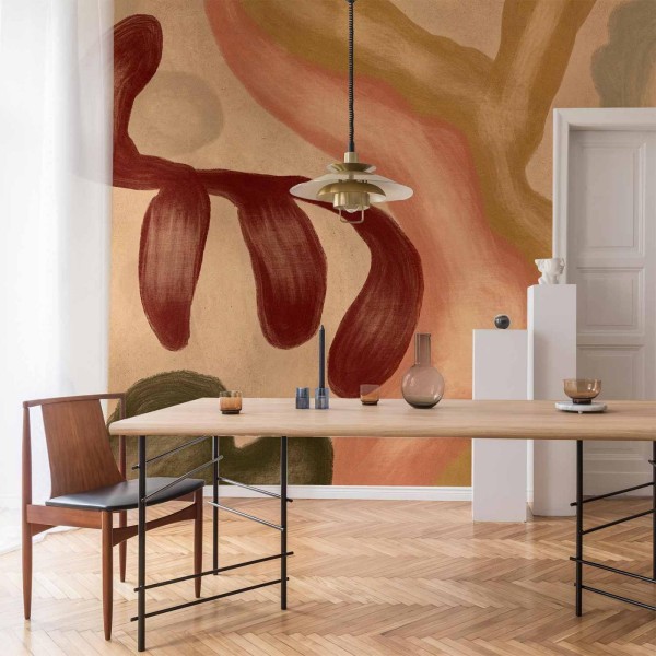 Fototapeta - Kolorowe kształty - przetarte figury w technice lime wash