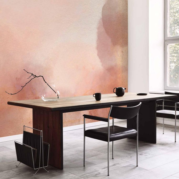 Fototapeta - W różowych obłokach - miękkie faktury w brzoskwiniowo różowej kolorystyce