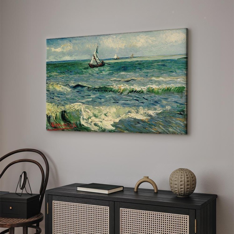 Obraz - Vincent van Gogh – Widok morza w Saintes-Maries