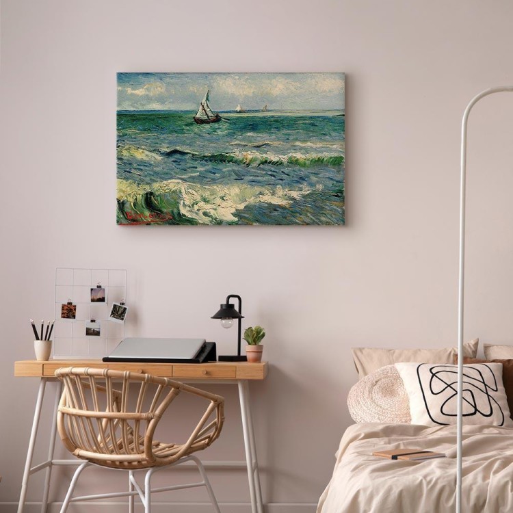 Obraz - Vincent van Gogh – Widok morza w Saintes-Maries