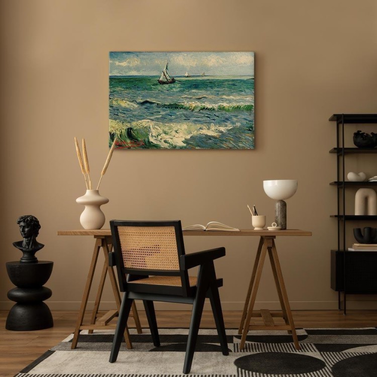 Obraz - Vincent van Gogh – Widok morza w Saintes-Maries