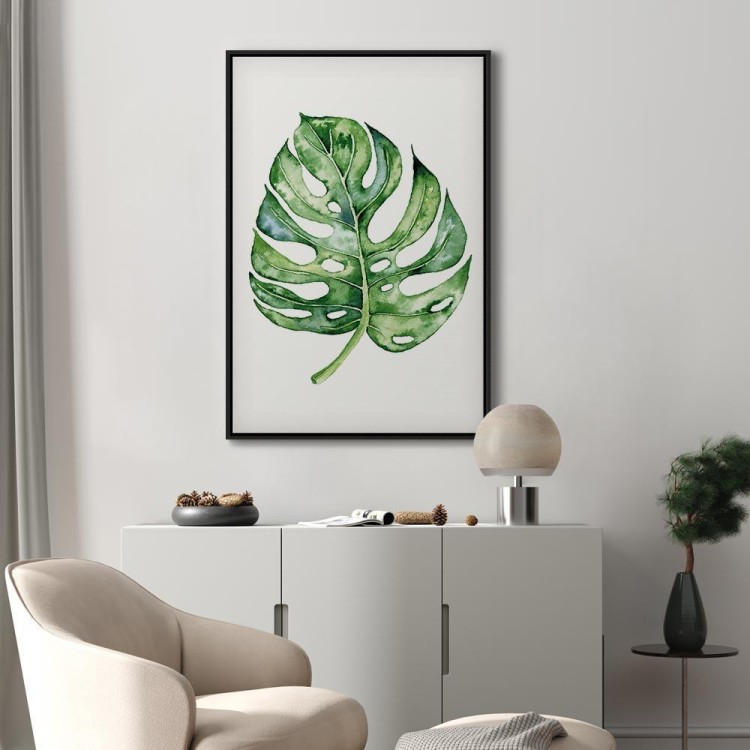 Obraz - Akwarelowa monstera (1-częściowy) pionowy