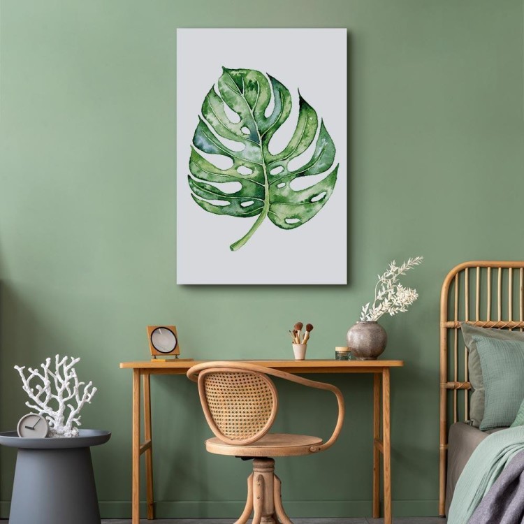 Obraz - Akwarelowa monstera (1-częściowy) pionowy