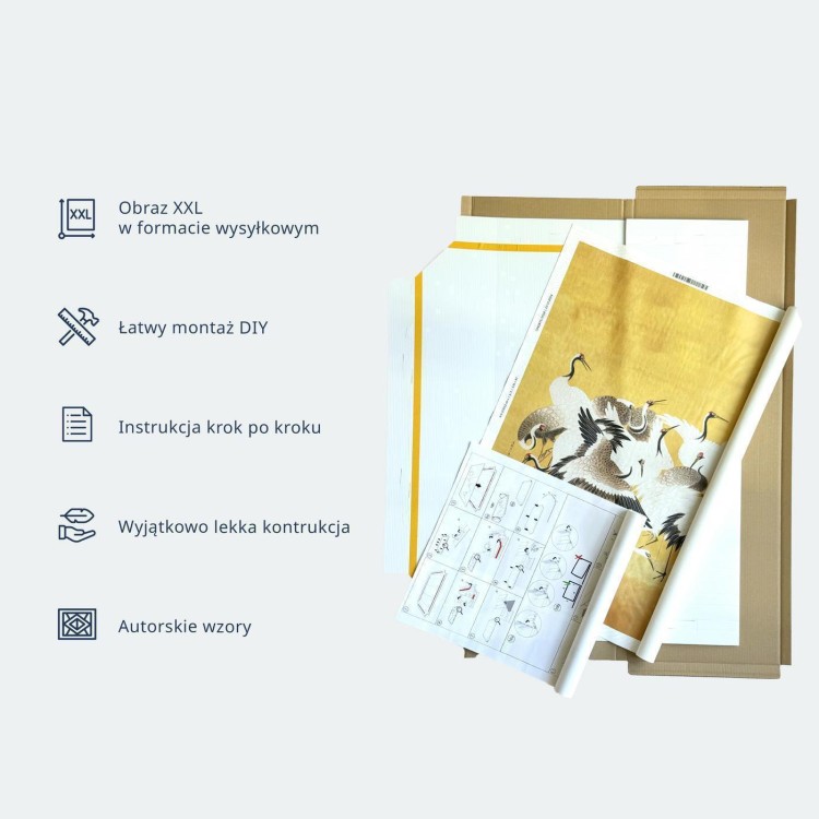 Obraz XXL - Impresjonistyczne łany - namalowany złoty krajobraz z łanami zboża