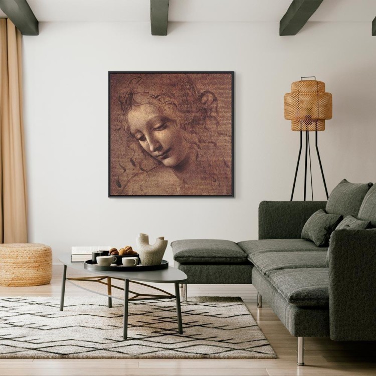 Obraz - Leonardo da Vinci – Głowa młodej kobiety (Leda)