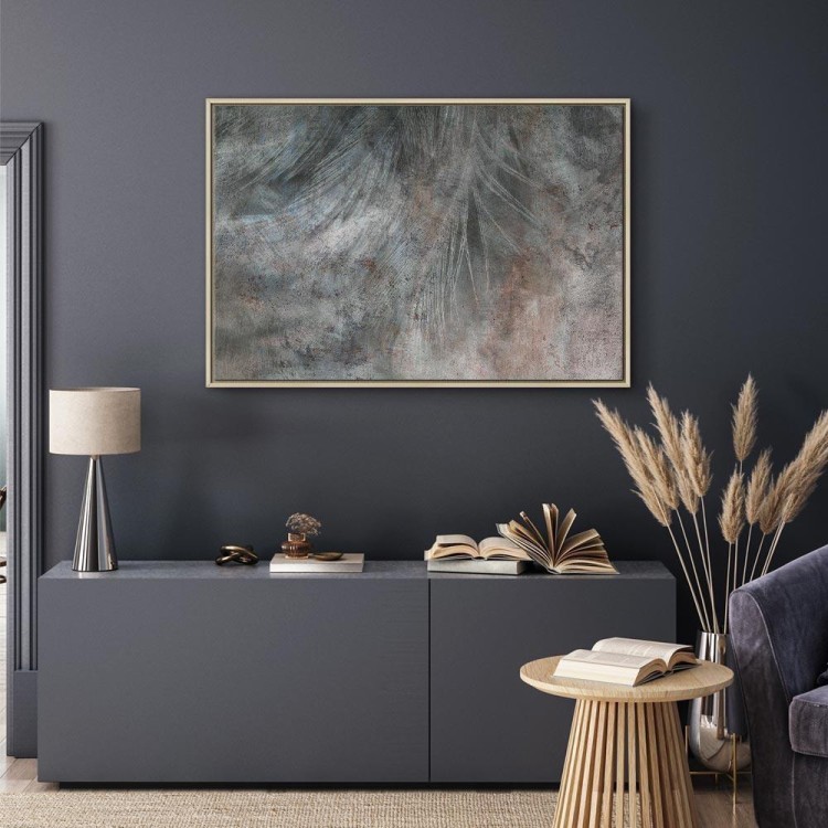 Obraz - Szarość pióra (1-częściowy) szeroki