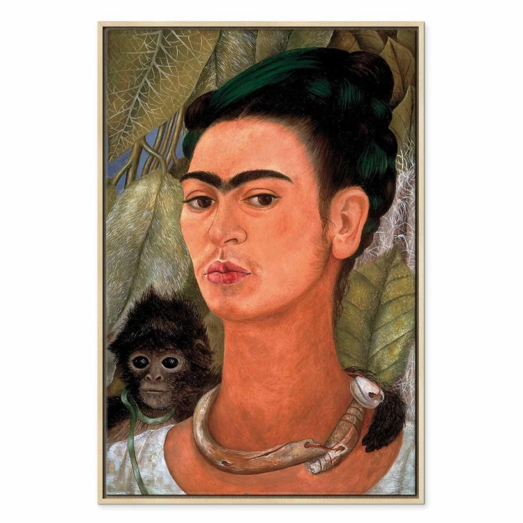 Obraz - Frida Kahlo – Autoportret z małpką