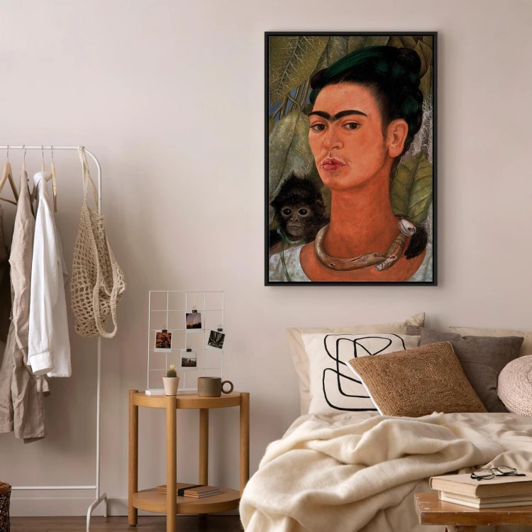 Obraz - Frida Kahlo – Autoportret z małpką