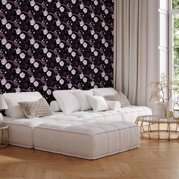 Tapeta - Piwonie i bażanty