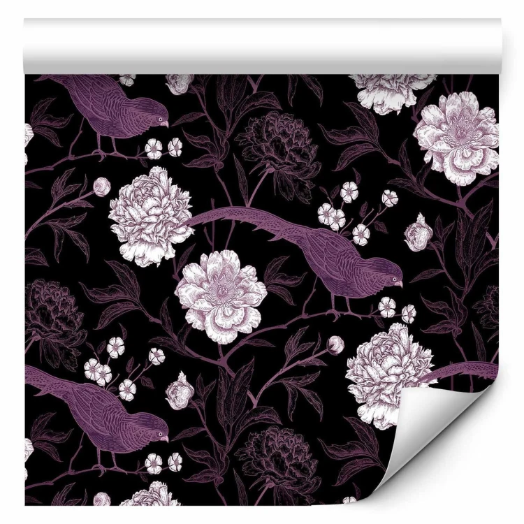 Tapeta - Piwonie i bażanty