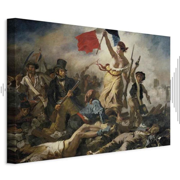 Obraz - Eugène Delacroix – Wolność wiodąca lud na barykady