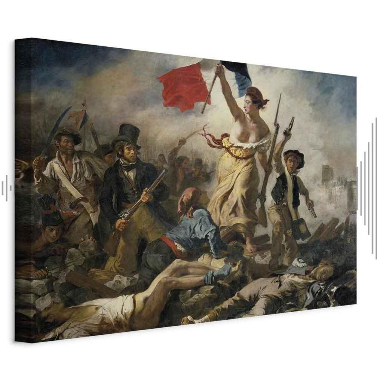 Obraz - Eugène Delacroix – Wolność wiodąca lud na barykady