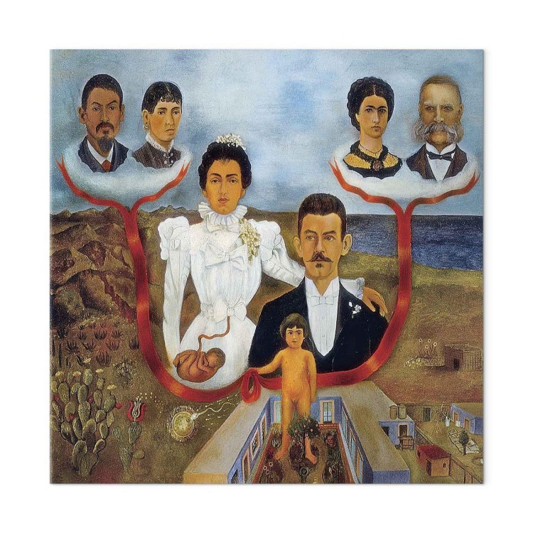 Obraz - Frida Kahlo – Moi dziadkowie, rodzice i ja