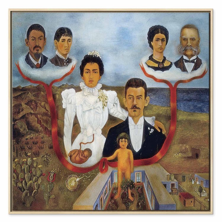 Obraz - Frida Kahlo – Moi dziadkowie, rodzice i ja