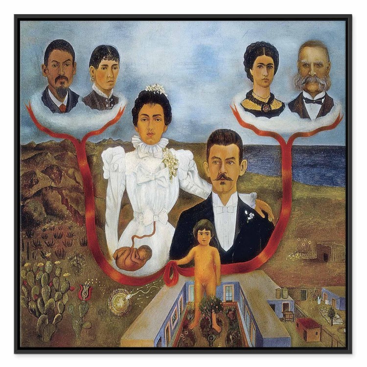 Obraz - Frida Kahlo – Moi dziadkowie, rodzice i ja