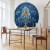 Fototapeta okrągła - Retro ornament w przetartych błękitach