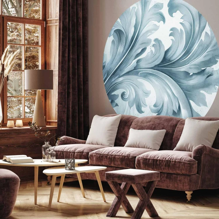 Fototapeta okrągła - Kamienny ornament w stylu barokowym