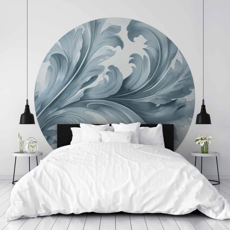 Fototapeta okrągła - Kamienny ornament w stylu barokowym