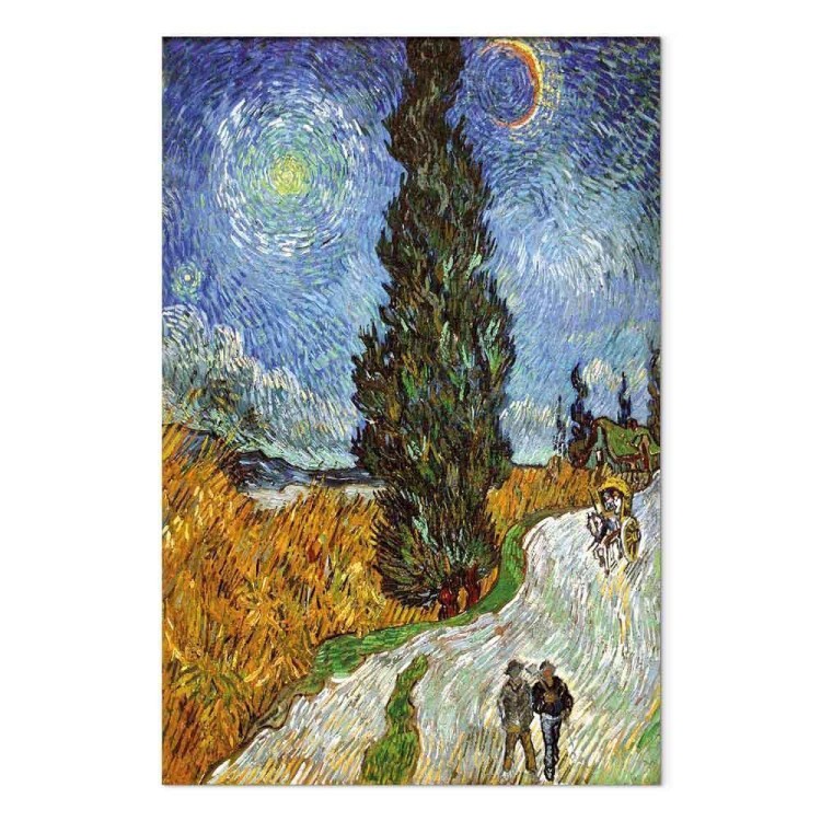 Obraz - Vincent van Gogh – Droga z cyprysem i gwiazdą