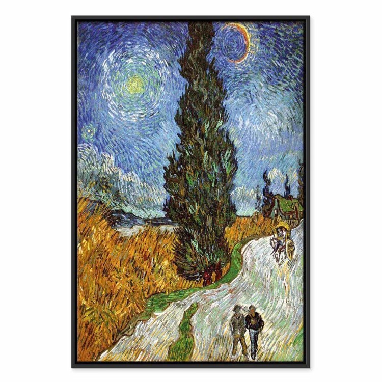 Obraz - Vincent van Gogh – Droga z cyprysem i gwiazdą
