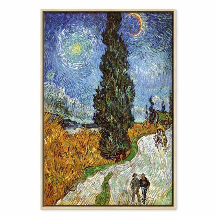 Obraz - Vincent van Gogh – Droga z cyprysem i gwiazdą