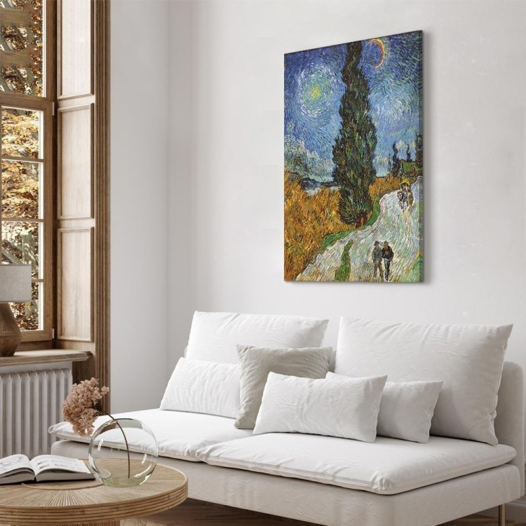 Obraz - Vincent van Gogh – Droga z cyprysem i gwiazdą