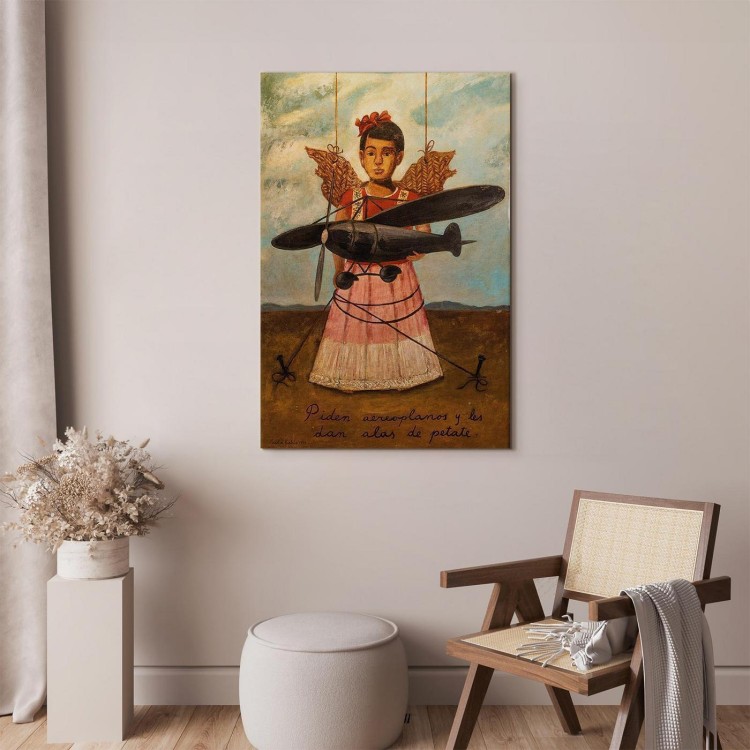 Obraz - Frida Kahlo – Proszą o samoloty, a dają im skrzydła ze słomy