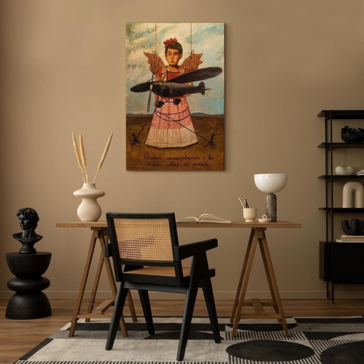 Obraz - Frida Kahlo – Proszą o samoloty, a dają im skrzydła ze słomy