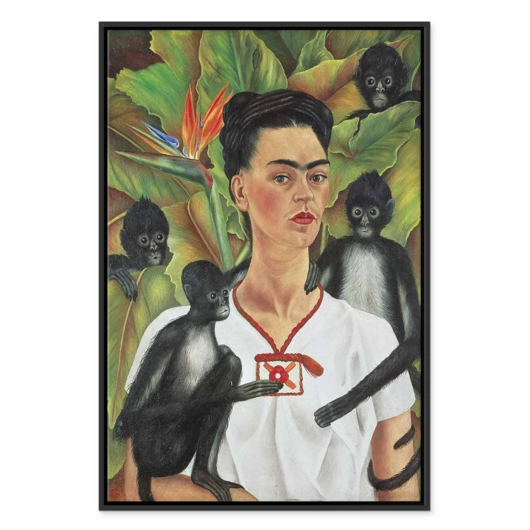 Obraz - Frida Kahlo – Autoportret z małpami