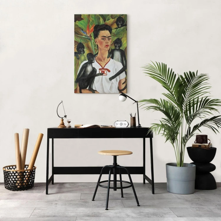 Obraz - Frida Kahlo – Autoportret z małpami