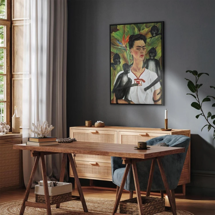 Obraz - Frida Kahlo – Autoportret z małpami