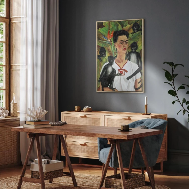 Obraz - Frida Kahlo – Autoportret z małpami