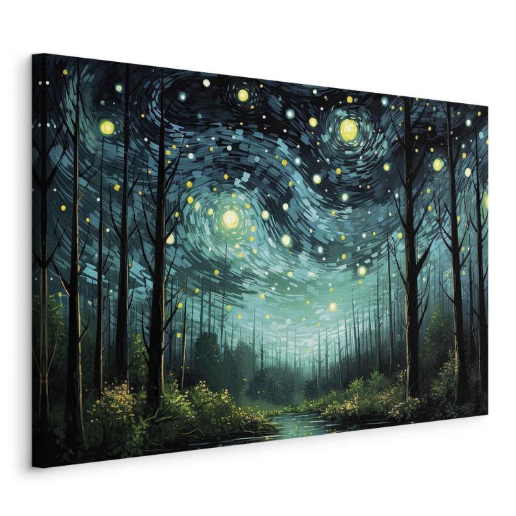 Obraz - Gwieździsta noc - współczesna wersja nocnego nieba Van Gogha