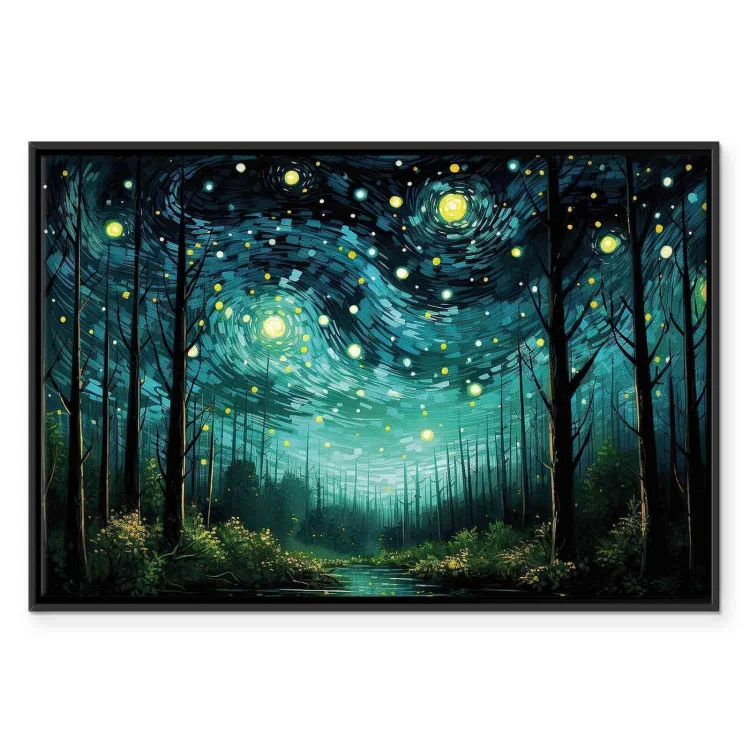 Obraz - Gwieździsta noc - współczesna wersja nocnego nieba Van Gogha