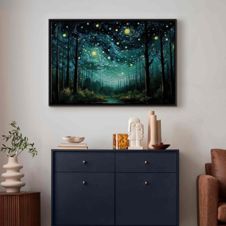 Obraz - Gwieździsta noc - współczesna wersja nocnego nieba Van Gogha
