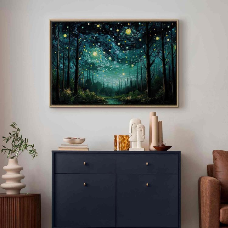 Obraz - Gwieździsta noc - współczesna wersja nocnego nieba Van Gogha