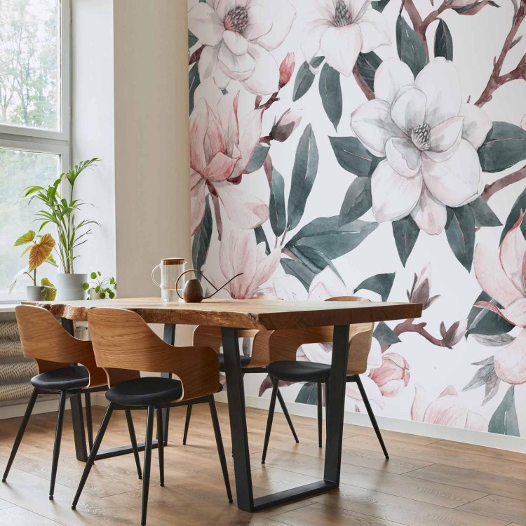 Fototapeta - Akwarelowe magnolie - drugi wariant