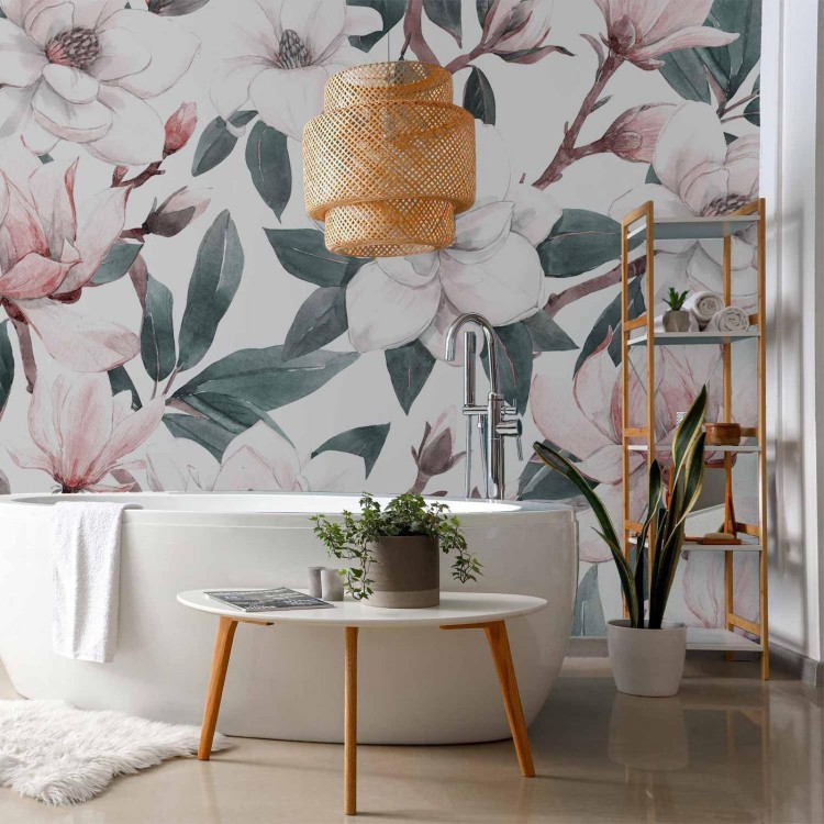 Fototapeta - Akwarelowe magnolie - drugi wariant