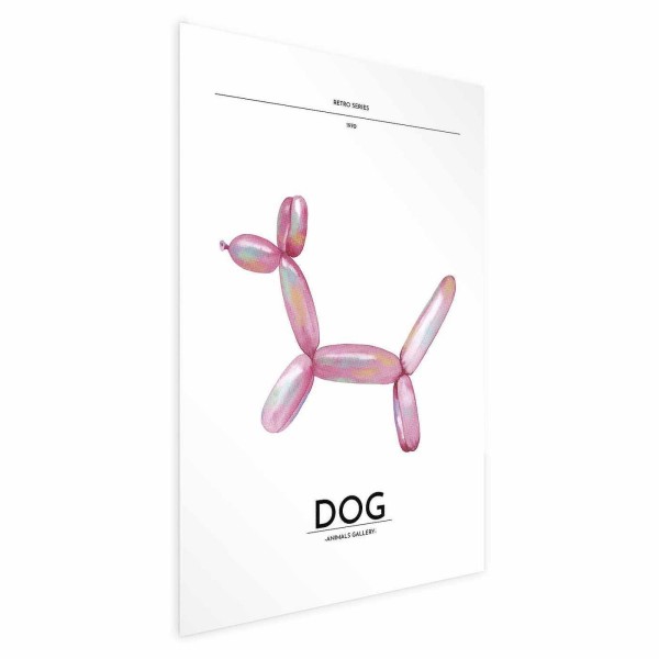 Plakat - Holo-Dog - Kolorowy pies w stylu retro
