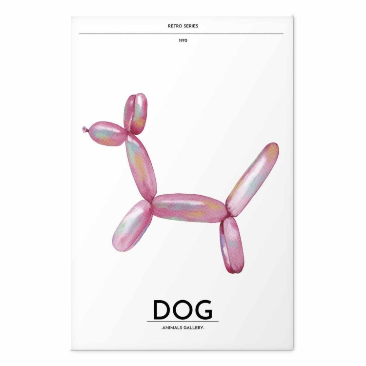 Plakat - Holo-Dog - Kolorowy pies w stylu retro