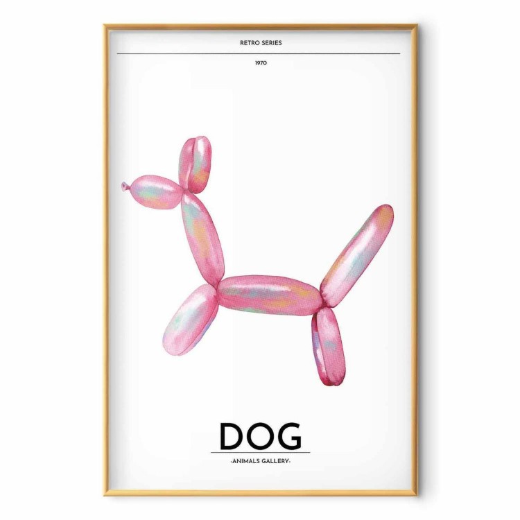 Plakat - Holo-Dog - Kolorowy pies w stylu retro