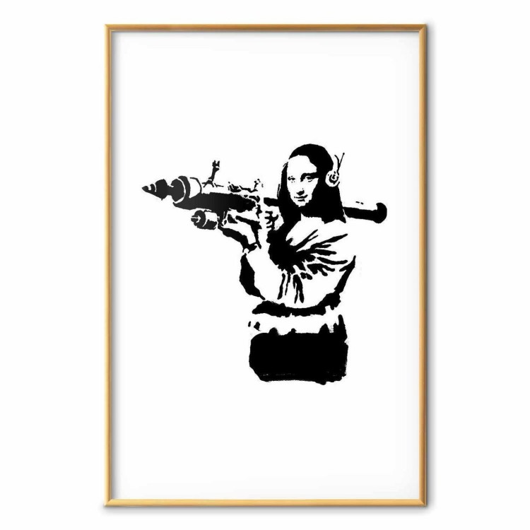 Plakat - Banksy Mona Lisa with Rocket Launcher