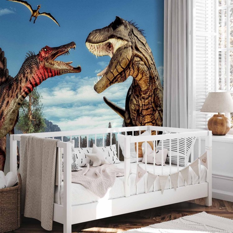 Fototapeta - Walka dinozaurów