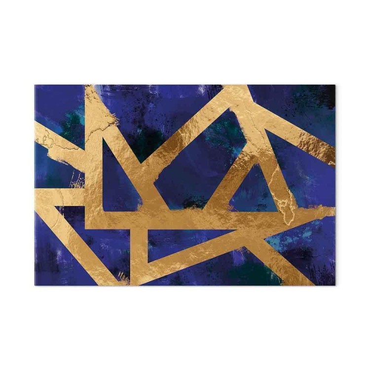 Obraz - Złota geometria (1-częściowy) szeroki