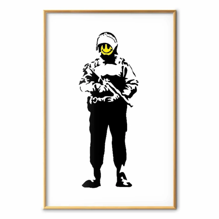 Plakat - Uśmiechnięty policjant