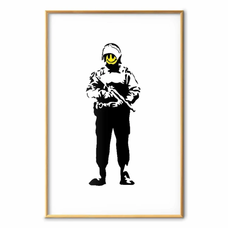 Plakat - Uśmiechnięty policjant