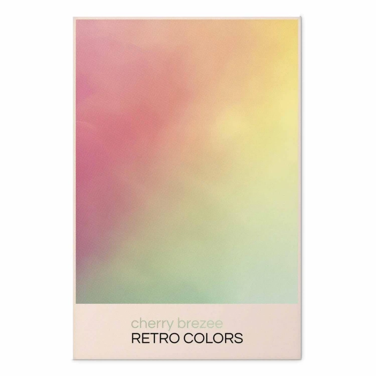 Plakat - Cherry Brezee - Pastelowy gradient w delikatnych retro kolorach