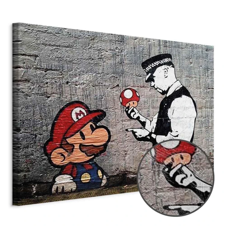 Obraz - Mario and Cop by Banksy